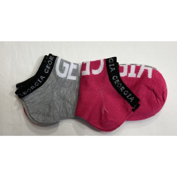Georgia Bulldogs Socks 2-3Packs Ankle Socks, Women's 9-11, NCAA - Picture 6 of 9
